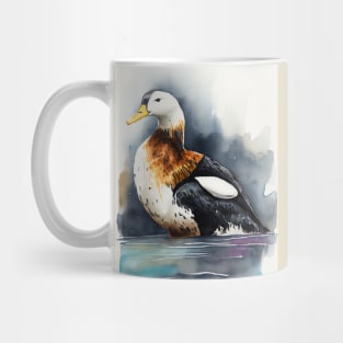 Arctic King Eider - Watercolor Paint Mug